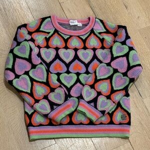 Deux par Deux Multicolor Heart Sweater